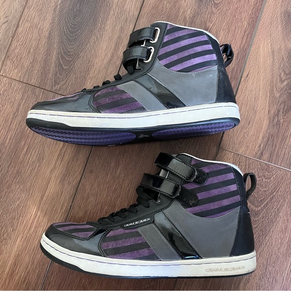 Creative Recreation leather black & purple high top sneakers, size 10L - Picture 5 of 10